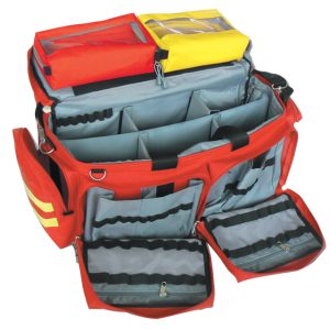 Large emergency medical bag interior compartments