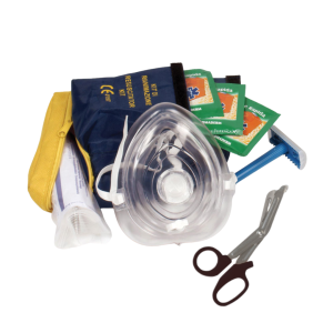 AED accessory kit for defibrillator emergency response