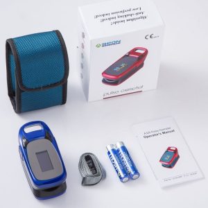 Finger Pulse Oximeter – Blue / Red Options