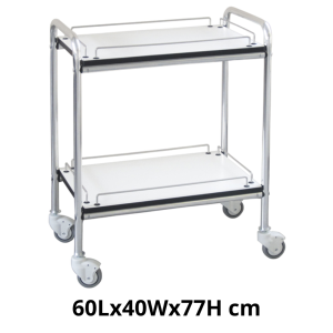 Aluminium Body Trolley with Handles 60 x 40 x 77 cm