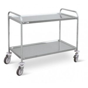 Stainless Steel Instrument Trolley with 2 Shelves