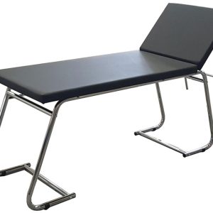 Black Examination Couch with Adjustable Backrest – 120 kg Load
