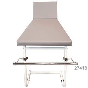 Grey Examination Couch with Adjustable Backrest – 120 kg Load